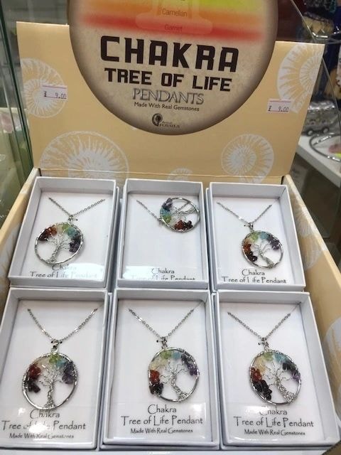 Chakra tree of life pendants